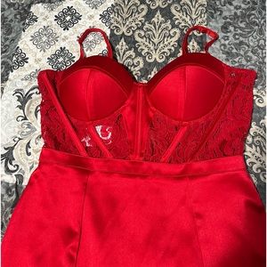 Corset Lace Top Date Night/Mini Red Dress